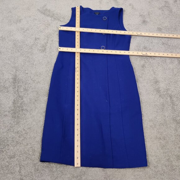 Talbots Women's Bodycon Wool Midi Dress Size 8 Blue Business Casual Old Money - Picture 7 of 9